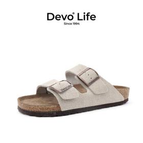 PLUS会员：Devo 的沃 男女款软木拖鞋 119WP02618