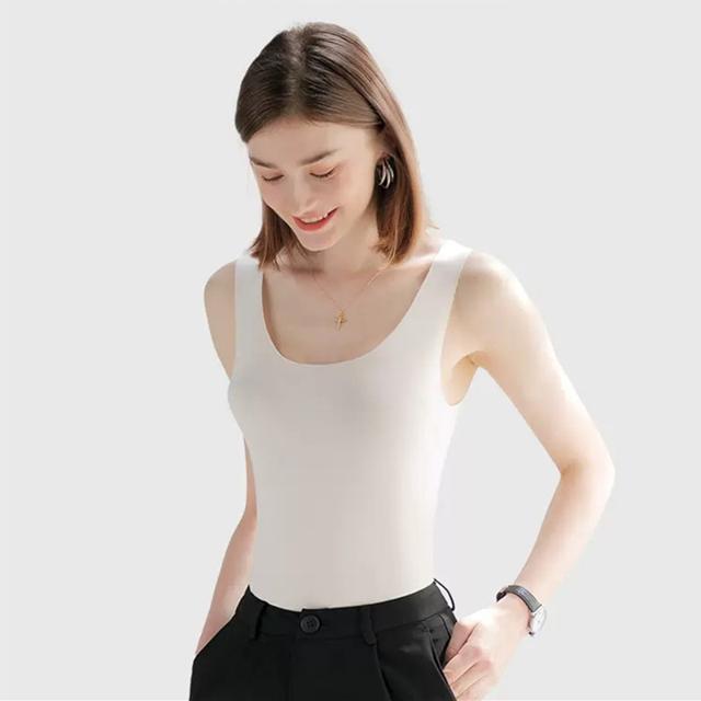 两件 简云莫代尔无痕背心女士内穿打底
