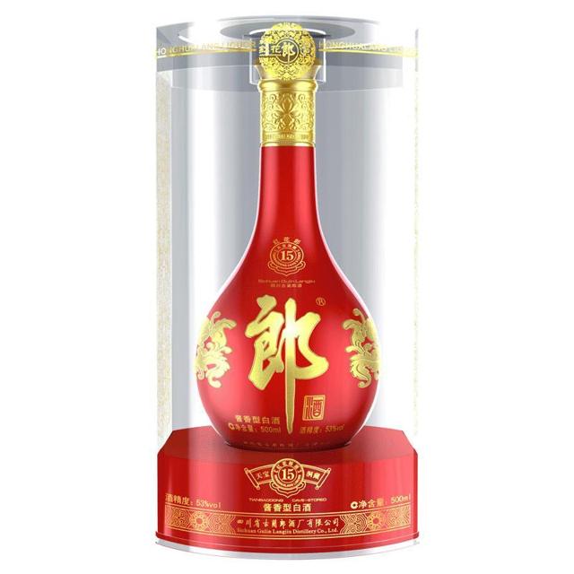 LANGJIU 郎酒 红花郎十五(15)53度酱香型白酒500ml 酱香典范 商务宴请送礼