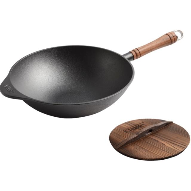 KITCHEN TIME 厨时代 铸铁炒锅31cm无涂层铸铁锅炒菜锅老式生铁锅不粘锅锅具