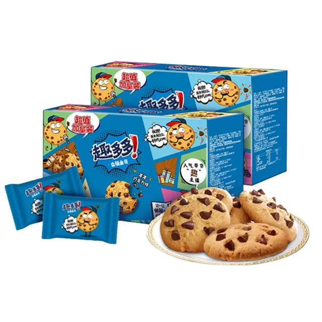 趣多多 香脆巧克力味曲奇饼干礼盒510g*2