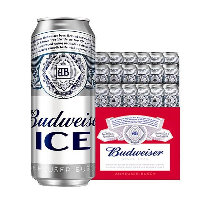 88VIP：Budweiser 百威 醇正清爽易拉罐冰啤 500ml*18听