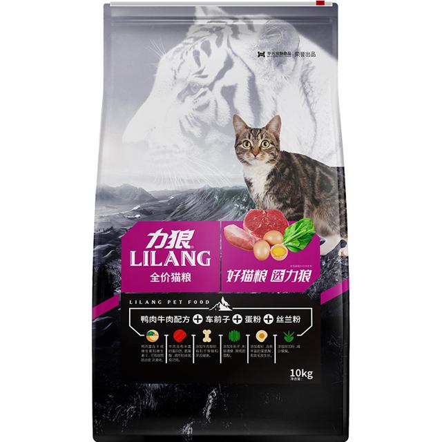 LILANG 力狼 全价猫粮20斤装成猫幼猫专用美短蓝猫家猫流浪猫全阶段粮10kg