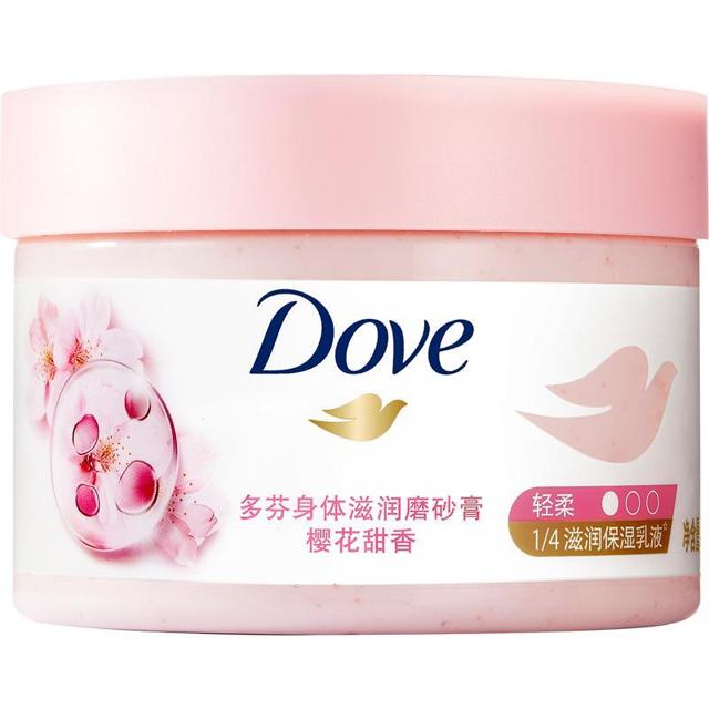 88VIP：Dove 多芬 奶昔轻柔去角质樱花磨砂膏 298g（赠沐浴露50g)