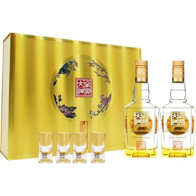 全兴大曲 晶彩金礼盒52度浓香型白酒宴请送礼酒500ml*2瓶