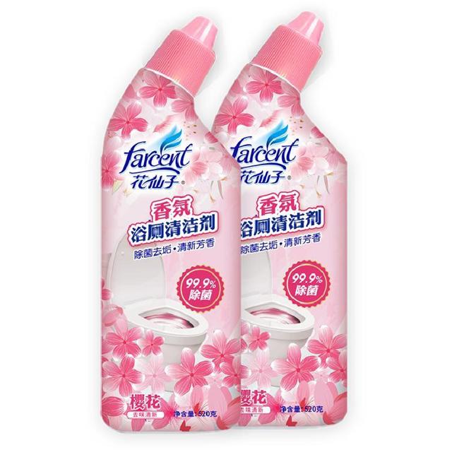 FARCENT 花仙子 樱花香氛清洁剂除臭神器除菌去垢520g*2浴室厕所马桶洁厕灵