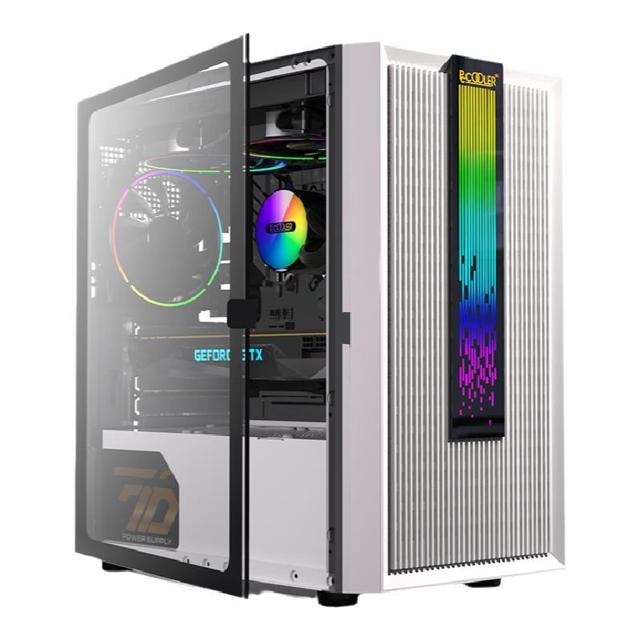 PCCOOLER 超频三 LM200 MESH RGB MATX机箱 半侧透