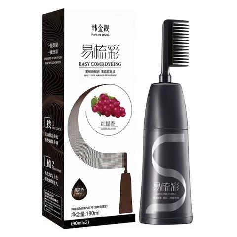 韩金靓 易梳彩染发剂植物染发膏180g