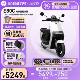 Ninebot 九号 E80C 电动摩托车 JH1200DT 72V23Ah铅酸电池