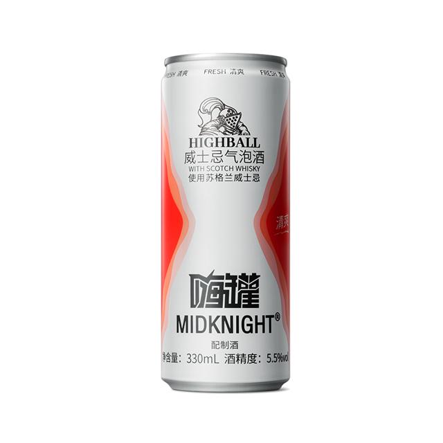 MIDKNIGHT 嗨罐 清爽型 威士忌气泡酒 5.5度 330ml*4罐