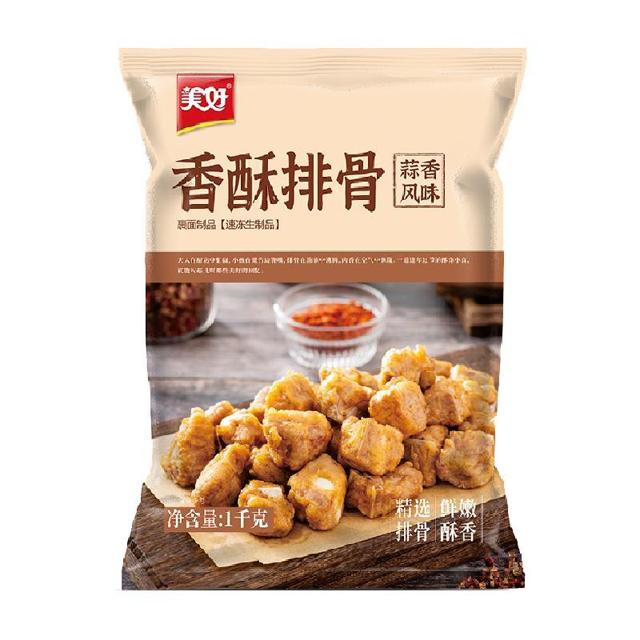 美好 冷冻香酥排骨蒜香味1kg