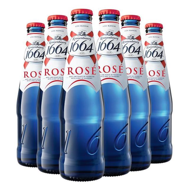 1664凯旋 1664啤酒桃红啤酒330ml*6瓶果味小麦桃红啤酒单瓶嘉士伯官方