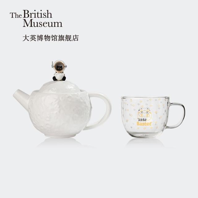 大英博物馆 盖亚安德森猫月球陶瓷杯壶茶具礼盒闺蜜女生生日礼物