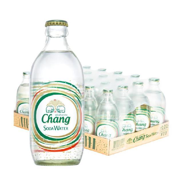 Chang 象牌 三麟进口泰象苏打水泰国无糖气泡水苏打水325ml*24瓶整箱