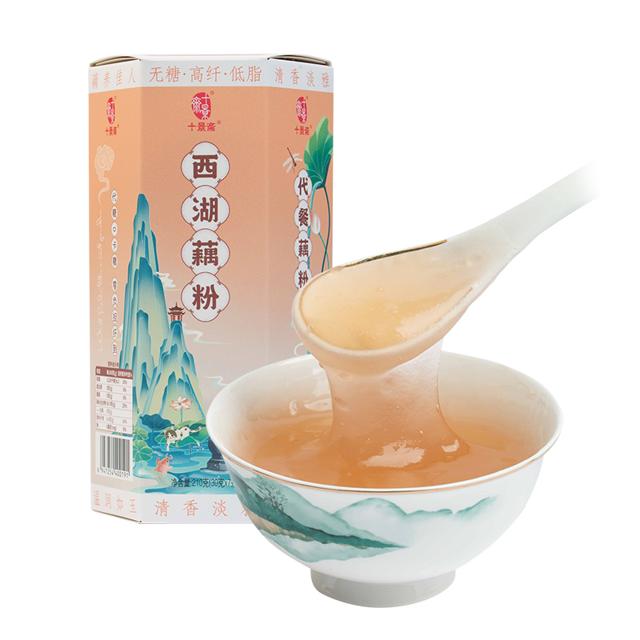 可用签到红包 +送勺子 十景斋西湖藕粉210g