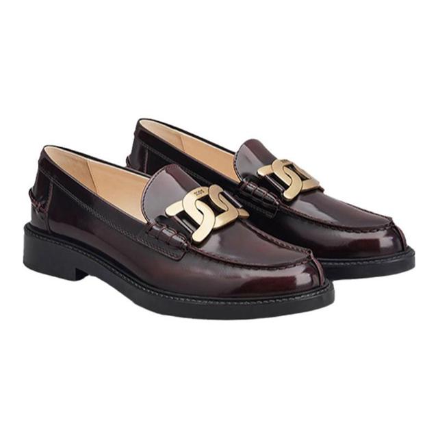 TOD'S 托德斯 官方正品女士KATE真皮乐福鞋复古小皮鞋单鞋女鞋