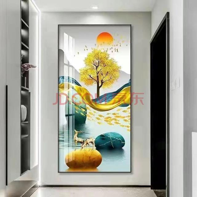 入户玄关装饰画竖版画 40*80