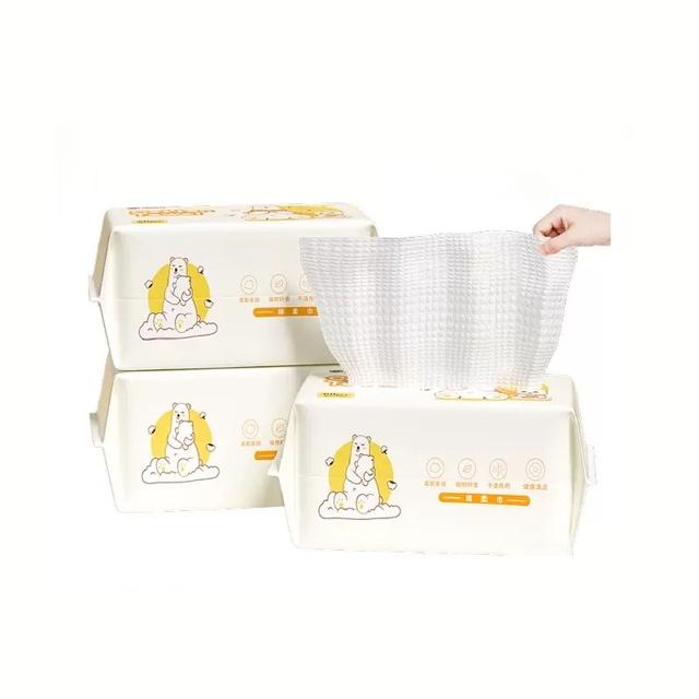 带签到超亚加厚棉柔巾婴儿干湿两用洁面巾