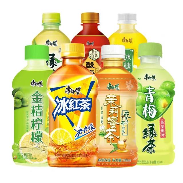 康师傅 冰红茶330mlx6小瓶茉莉柚茶蜜桃乌龙酸梅汤居家批发囤货