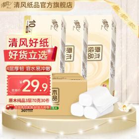Breeze 清风 无芯卷纸 4层70g30卷