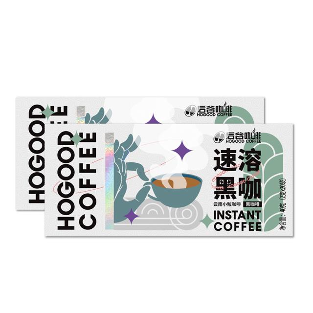 后谷 速溶纯苦黑咖啡粉2盒/40袋