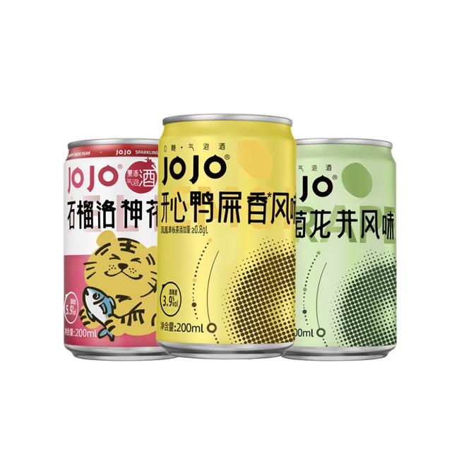 JOJO 无糖果酒低度甜酒微醺气泡酒预调鸡尾酒4口味6罐男女士聚会酒