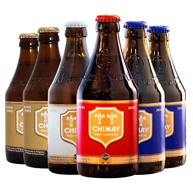 CHIMAY 智美 比利时智美红蓝白金帽修道院精酿啤酒330ml*6瓶混合装