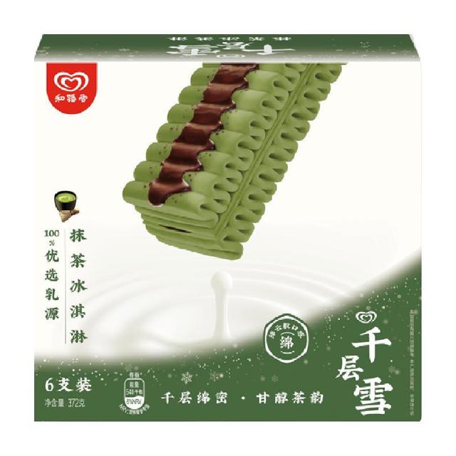 88VIP：WALL'S 和路雪 千层雪冰淇淋 抹茶味62g*6支