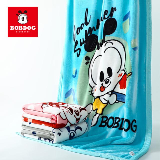 BoBDoG 巴布豆 儿童法兰绒盖毯婴儿宝宝双层云毯毛毯午睡毯幼儿园空调盖被