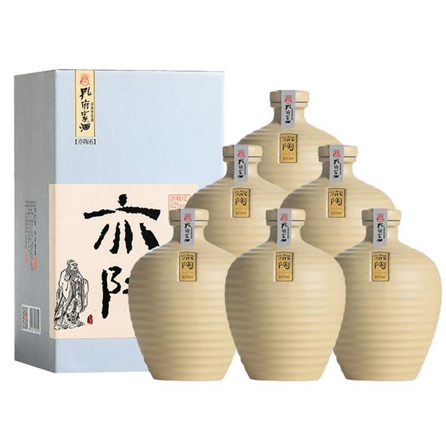 孔府家酒 亦陶6 52度500ml*6瓶整箱装浓香型白酒粮食酒山东特产