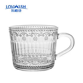 LOVWISH 乐唯诗 浮雕玻璃杯 430ml 透明