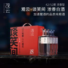 GuanYun 观云 谈笑间 浓香型白酒 42度500ml*4瓶整箱装