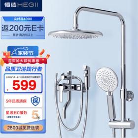 PLUS会员、有券的上：HEGII 恒洁 HMF916-601B 四功能花洒套装