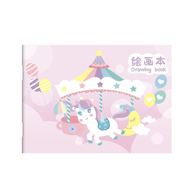 儿童画画本空白a4图画本小学生幼儿园美术本专用b5绘画本宝宝画纸美术创意涂鸦手绘画册纸画画用骑马钉本子