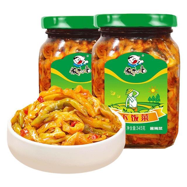 饭扫光 下饭菜345g*2瓶装四川红油下饭酱腌菜榨菜咸菜开菜胃味泡菜