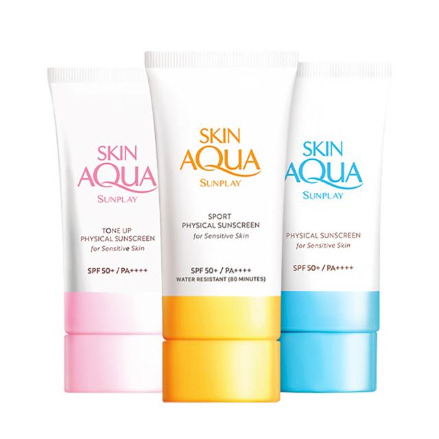 skinaqua 曼秀雷敦新碧舒护小蓝帽小粉帽保湿无酒精敏感肌可用轻薄物理防晒