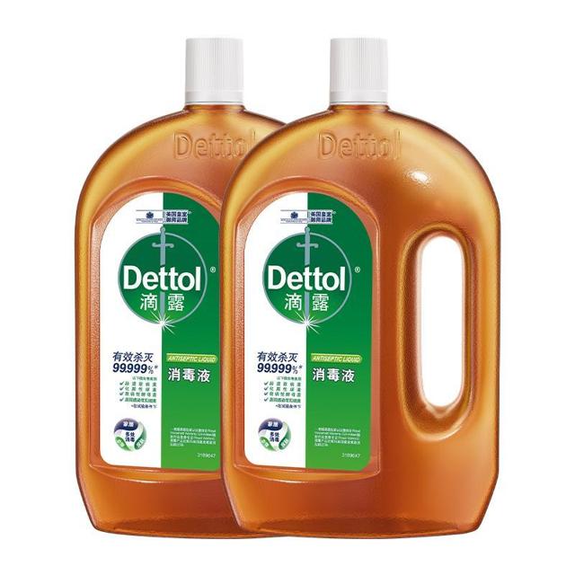 88VIP：Dettol 滴露 皮肤衣物家居消毒液1.8L*2瓶能有效杀菌
