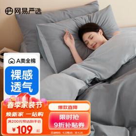 YANXUAN 网易严选 有氧纯棉四件套 蓝酶芝士 1.5m