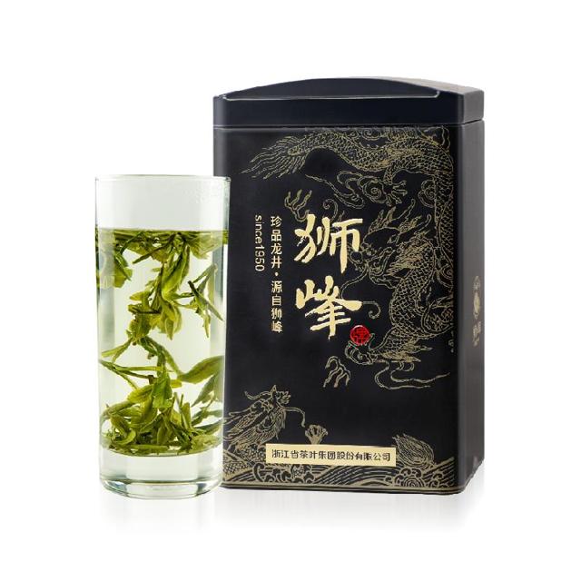 狮峰 牌龙井2023新茶明前绿茶正宗一级杭州龙井43号春茶叶罐装50g
