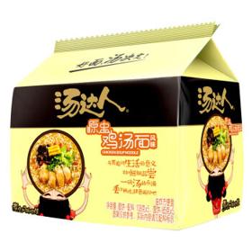 汤达人 统一 方便面 汤达人 原盅鸡汤风味 方便面108g*5 五连包
