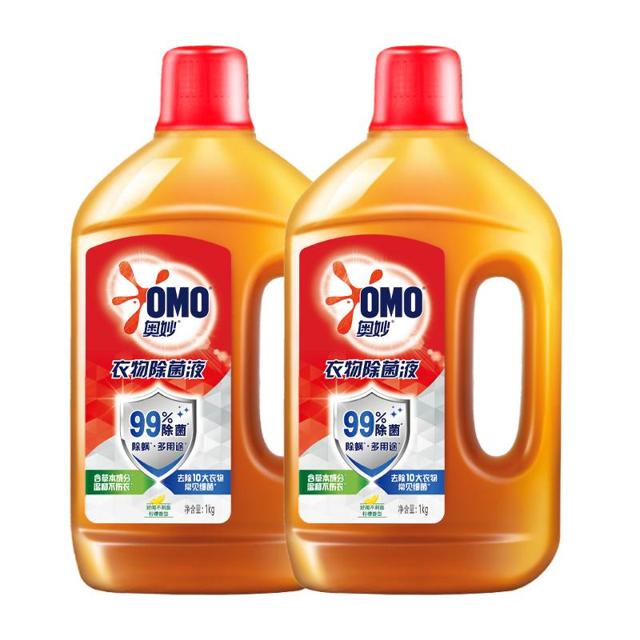 OMO 奥妙 衣物除菌液 柠檬香型 1kg*2