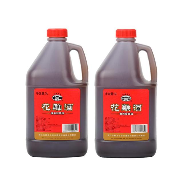 古越龙山 绍兴黄酒桶花雕酒3L*2桶老酒厨房烧菜调料酒酿造黄酒