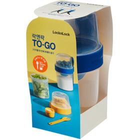 LOCK&LOCK TO-GO系列 LLS222L 保鲜盒 870ml 蓝色
