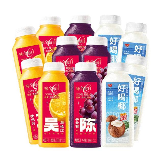 88VIP：WEICHUAN 味全 每日C果汁饮料 300ml*12瓶