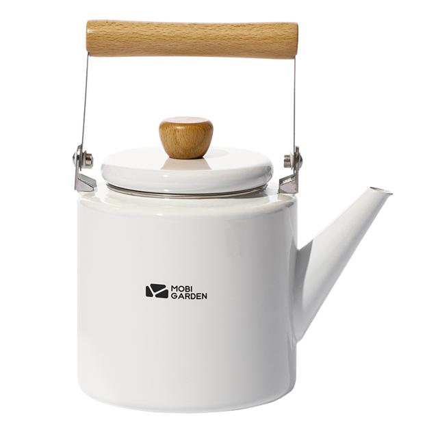 牧高笛 精致露营搪瓷餐具户外露营便携手提水壶烧水壶泡茶壶HY