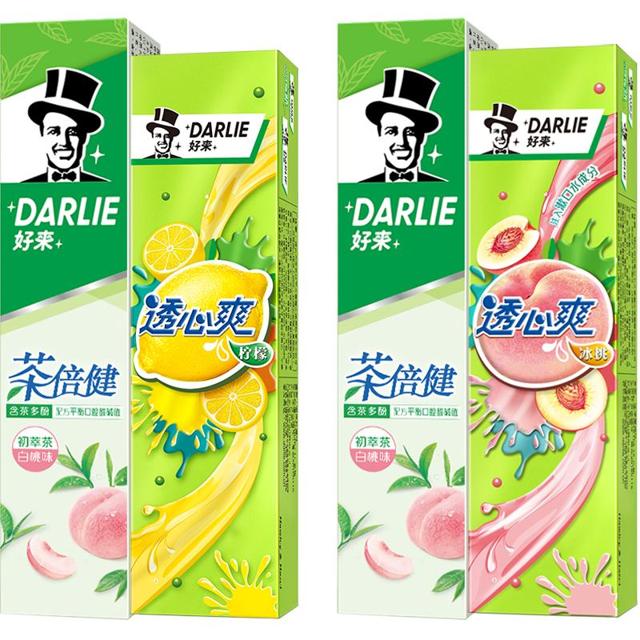 DARLIE 好来 茶倍健白桃牙膏 160g+透心爽柠檬牙膏 120g