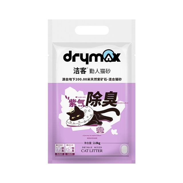 DRYMAX 洁客 猫砂膨润土豆腐混合猫砂紫岩石除臭无尘吸水快去味结团10公斤