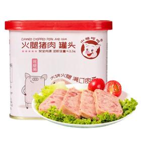 小猪呵呵 火腿猪肉罐头 340g