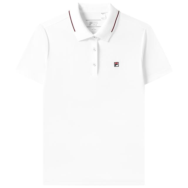 FILA 斐乐 官方短袖POLO衫女2023夏季新款透气休闲通勤翻领T恤上衣