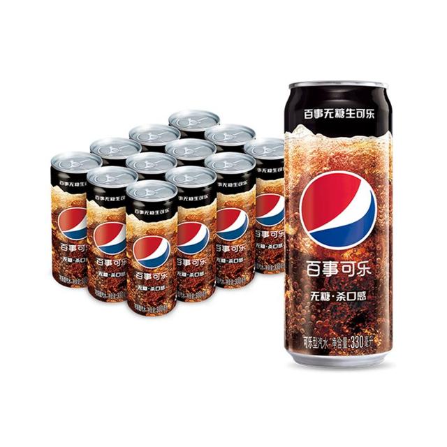 pepsi 百事 无糖生可乐系列碳酸饮料 330ml*6罐